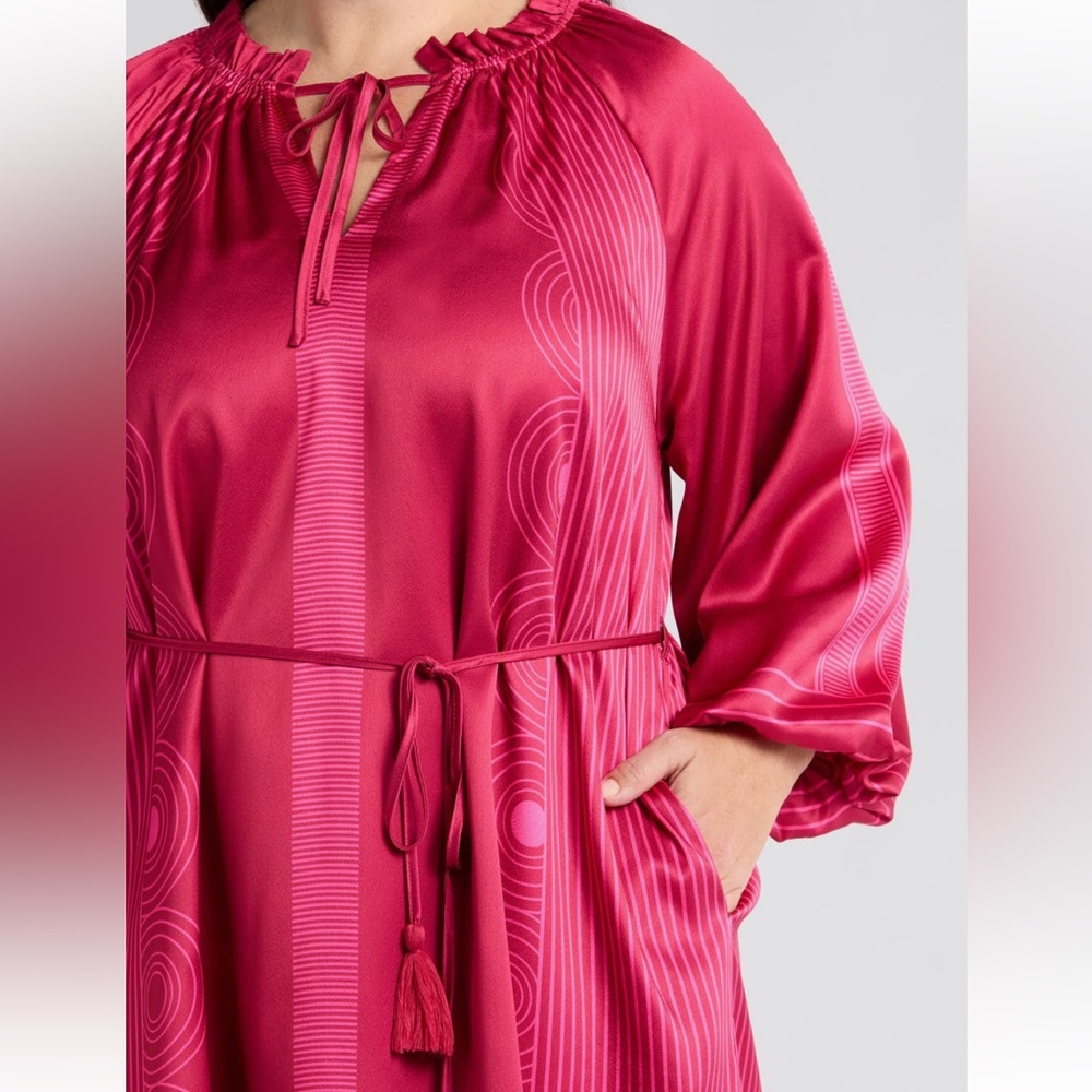 Ciebon Fuchsia Mini Dress with Tassel Accents - Picture 4 of 10